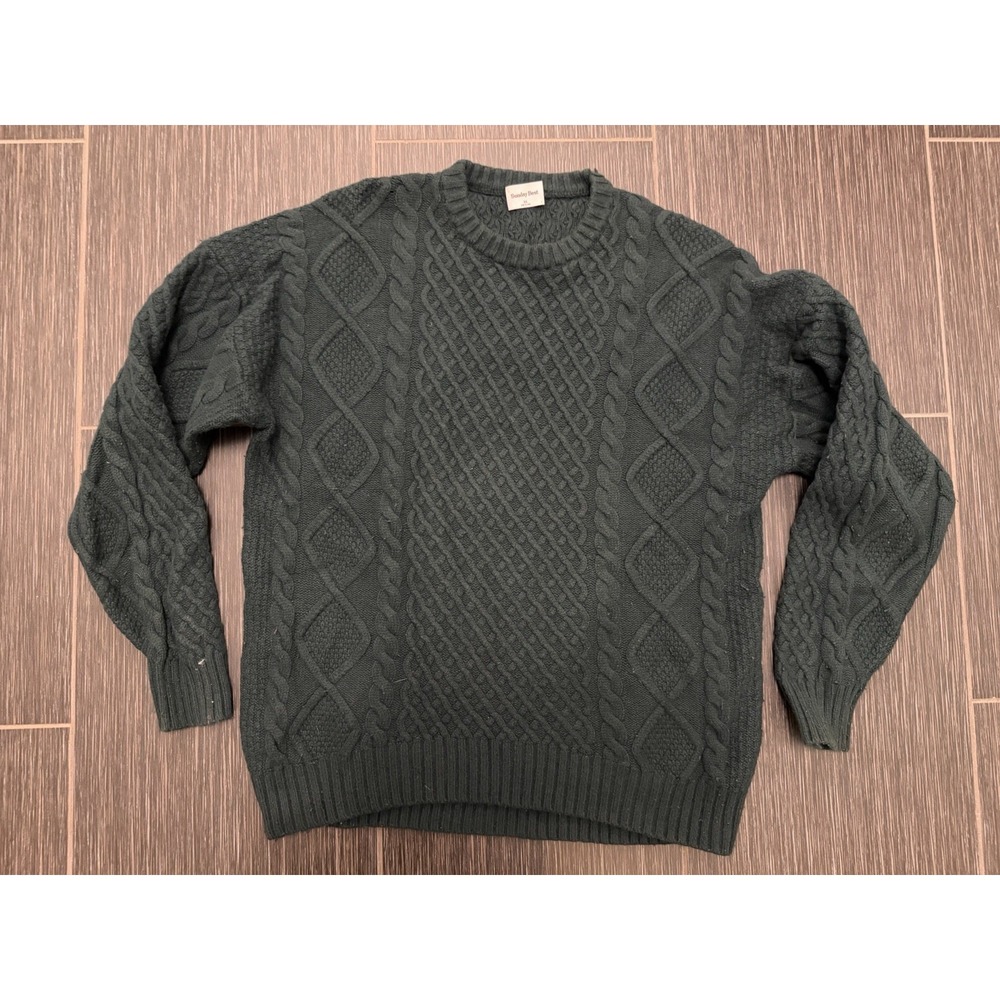 Aritzia Sunday Best Peggy Cable Knit Sweater Sz XS Merino Oversized Fisherman